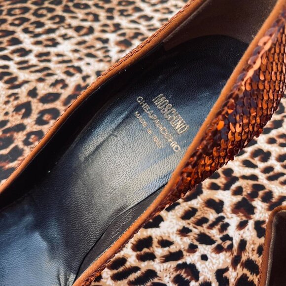 ♡︎ vintage copper sequin designer heels ♡︎ - Picture 8 of 8